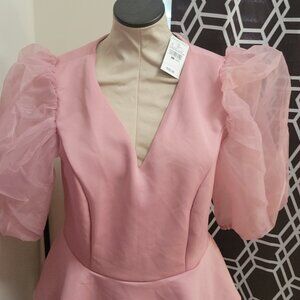 Pink peplum top